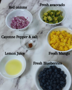 Nightshade-free Avocado and Blueberry salsa