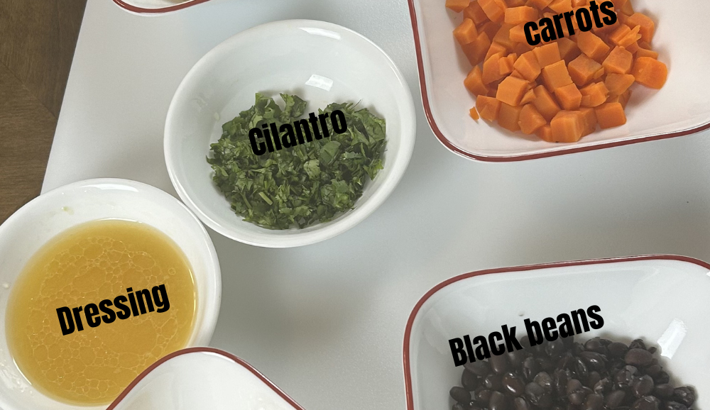 quinoa and black bean salad ingredients