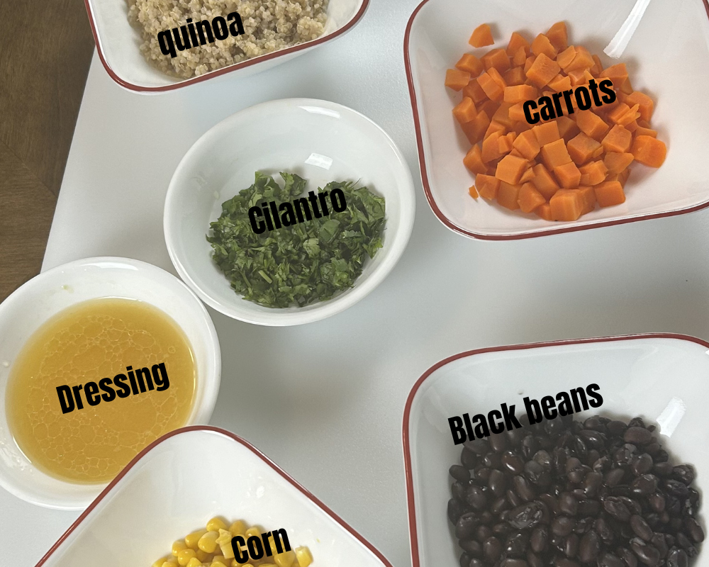 quinoa and black bean salad ingredients