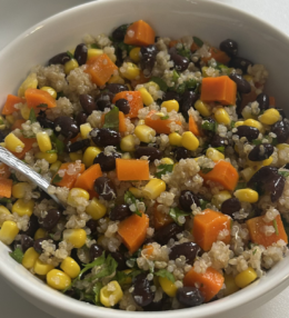 Healthy Gluten – free Quinoa, and  Black Bean Salad