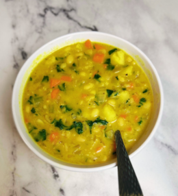 Healthy,nightshade free White Bean and Yucca Curry