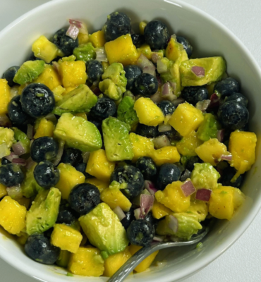 Nightshade - free Avocado and Blueberry salsa