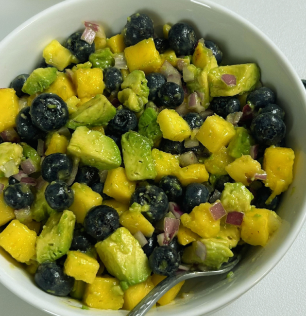 Nightshade - free Avocado and Blueberry salsa