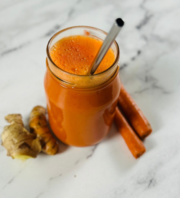 Healthy Carrot Ginger Turmeric Juice