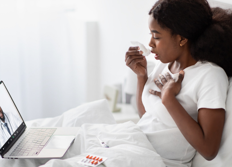 A lady suffering from an autoimmune disease