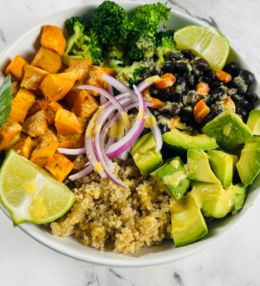 Easy Roasted Sweet Potato and Black Bean Bowl