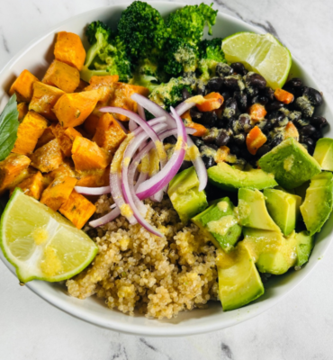 Sweet potato and black bean bowl